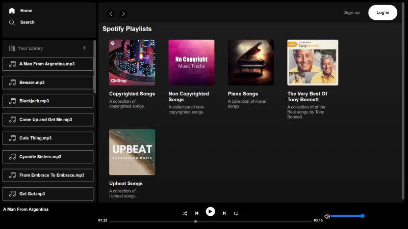 Spotify Website Clone Preview